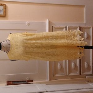 Avenue yellow lace sleeveless dress Sz 14/16